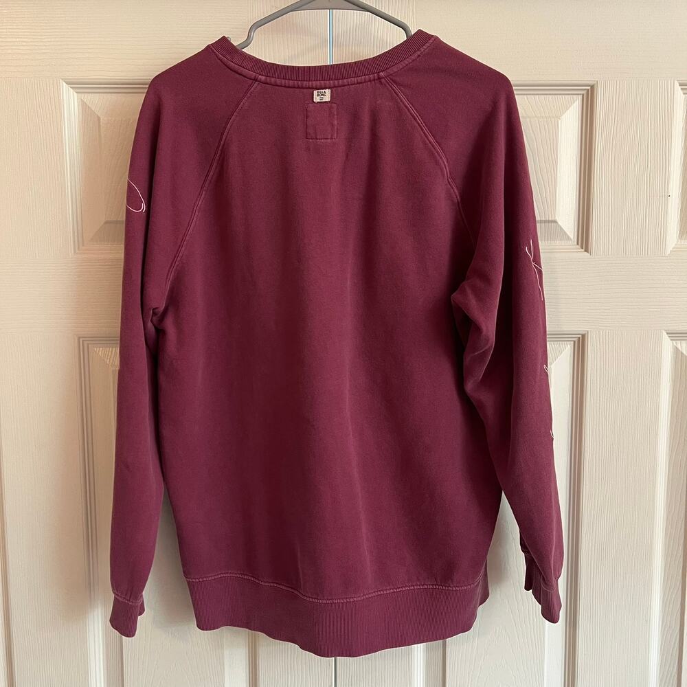 Billabong Women's Embroidered Sleeves Crewneck Sweatshirt Size L Pullover - Picture 2 of 9